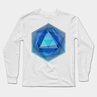 Jewel Lines - Sapphire & Cobalt Long Sleeve T-Shirt